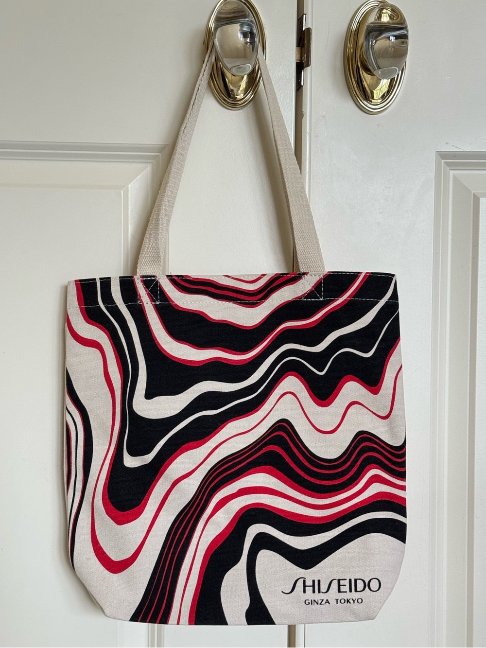 Shiseido Ginza Tokyo Canvas Art Tote Bag - Limited Edition Designer Bag Japan